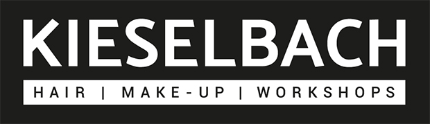 Logo Kieselbach Friseur Berlin Mitte Weiß auf Schwarz